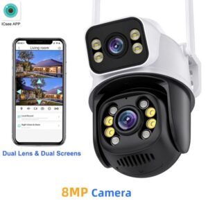 Wifi kamera icsee dupla gratis TF64gb rotirajuca sa dvije glave